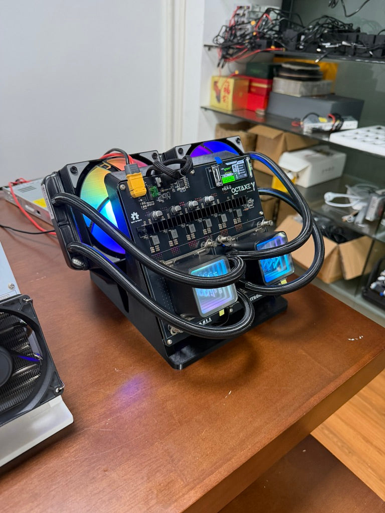 Hydro-Cooled NerdOctaxe - 12 TH/s Water-Cooled Bitcoin Miner