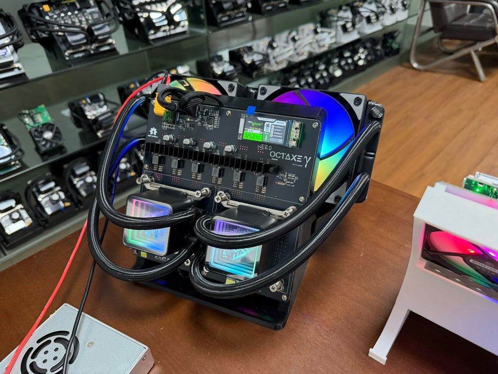 Hydro-Cooled NerdOctaxe - 12 TH/s Water-Cooled Bitcoin Miner