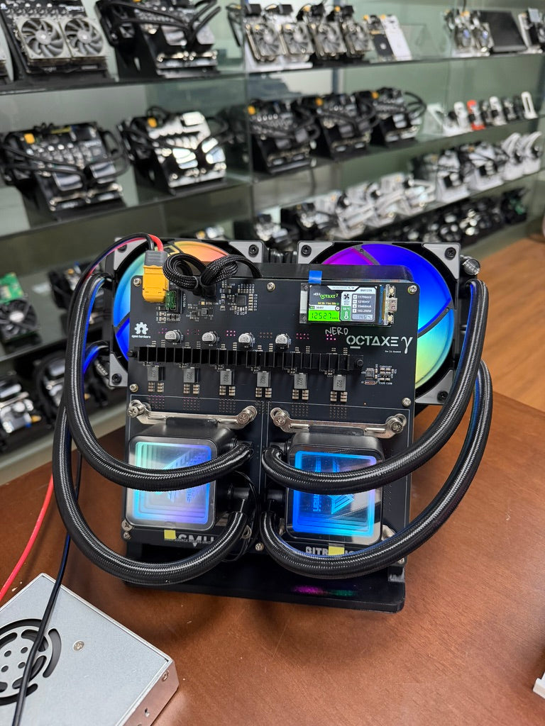 Hydro-Cooled NerdOctaxe - 12 TH/s Water-Cooled Bitcoin Miner