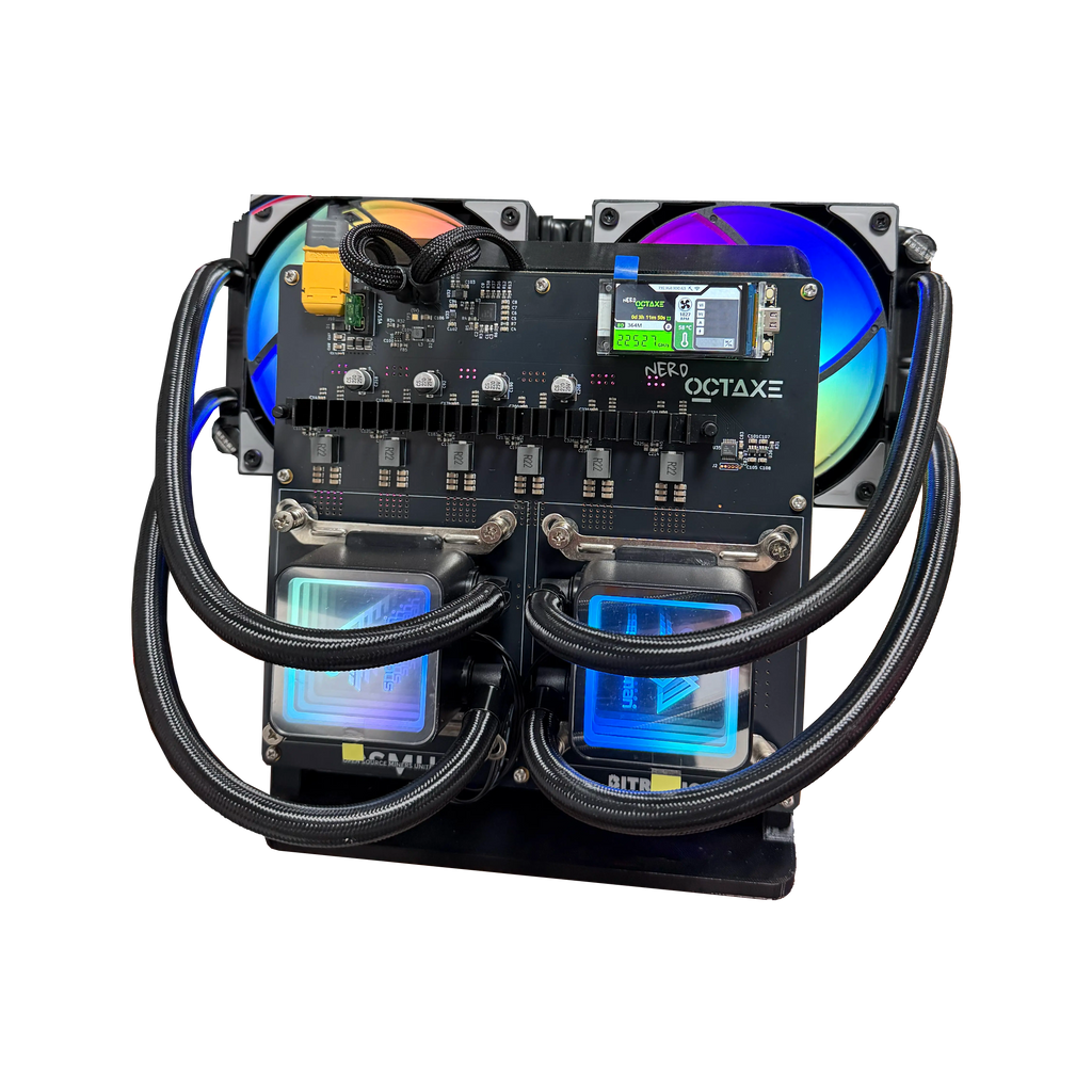 Hydro-Cooled NerdOctaxe - 12 TH/s Water-Cooled Bitcoin Miner